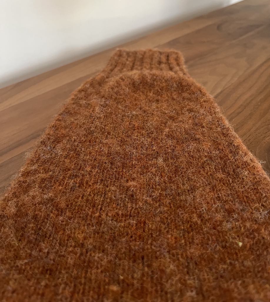 Harley of Scotland - Boxy Crewneck - Brushed Supersoft Shetland - Whiskey