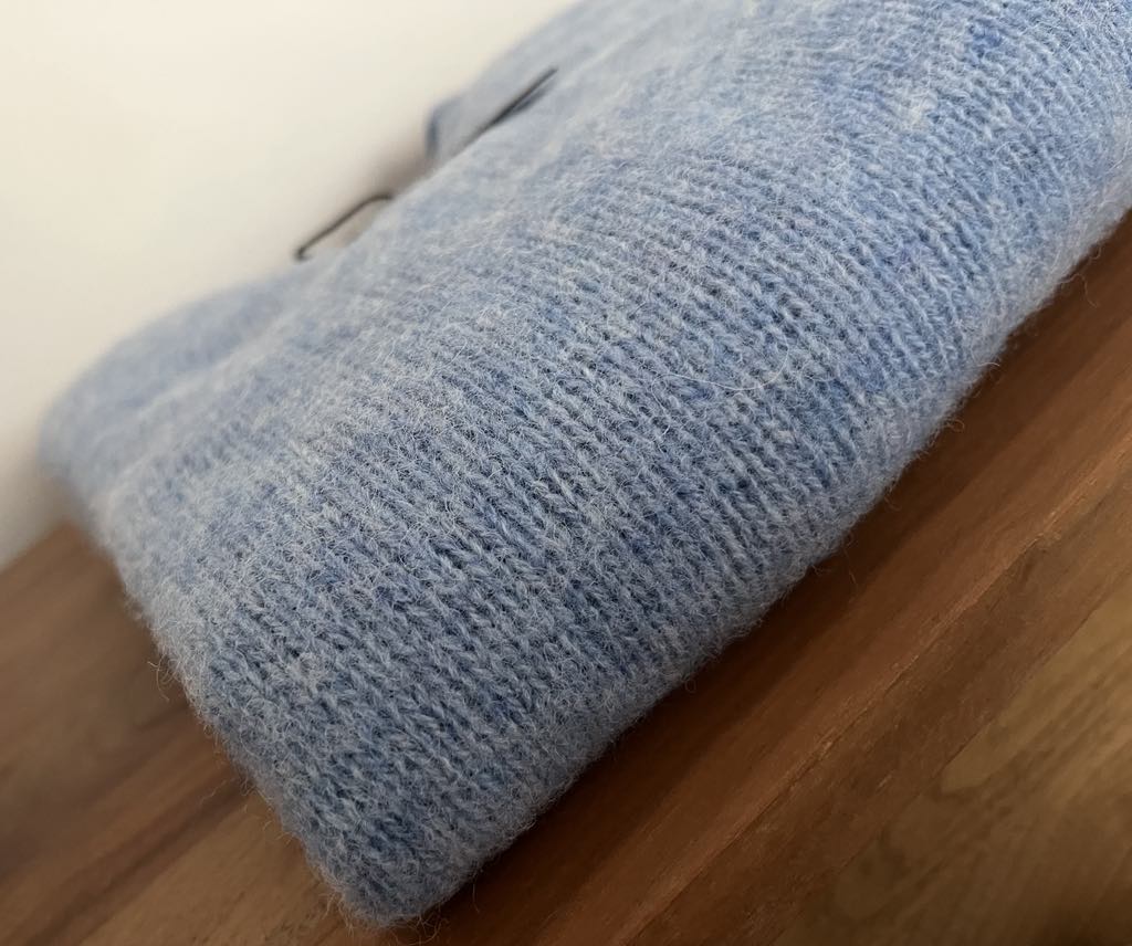 Harley of Scotland - Boxy Crewneck - Brushed Supersoft Shetland - Glacier