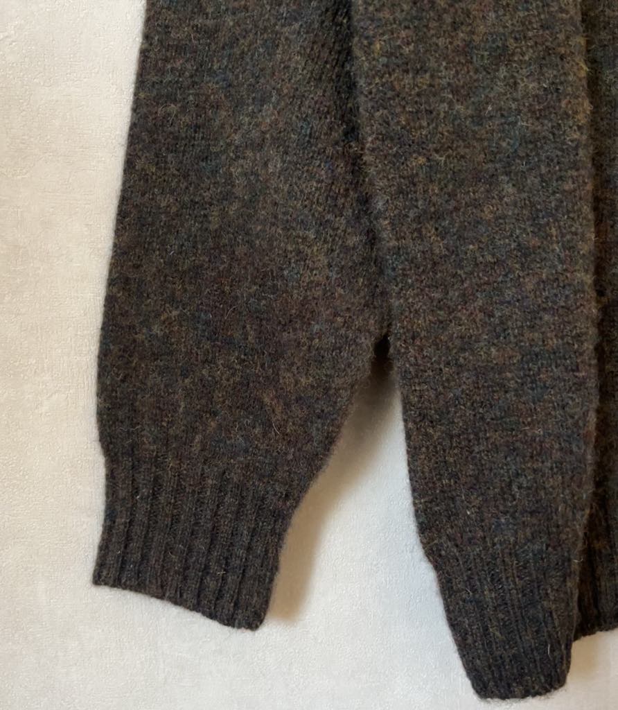 Harley of Scotland - Boxy Crewneck - Brushed Supersoft Shetland - Carob
