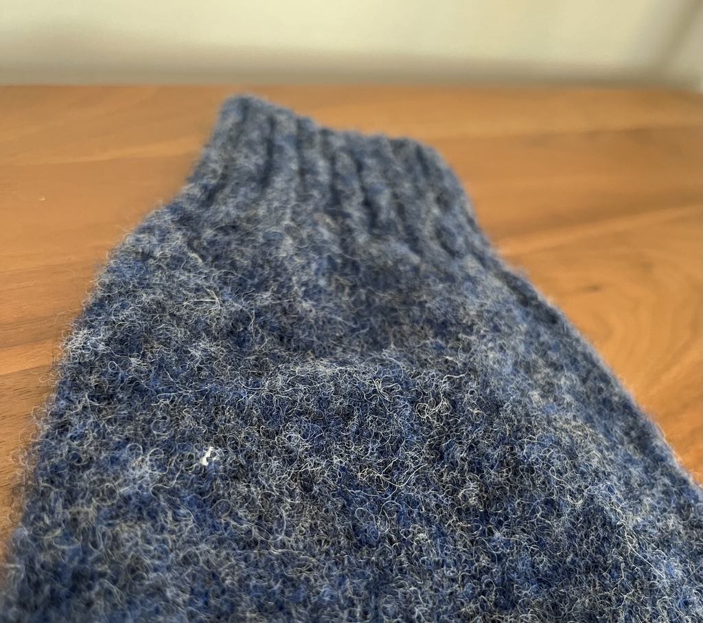 Harley of Scotland - Boxy Crewneck - Brushed Supersoft Shetland - Denim