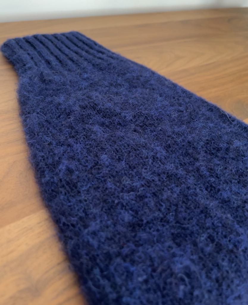 Harley of Scotland - Boxy Crewneck - Brushed Supersoft Shetland - Nightsky