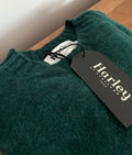 Harley of Scotland brushed Shetland wool sweater in Tartan