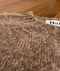 Harley of Scotland brushed Shetland wool sweater in Tundra